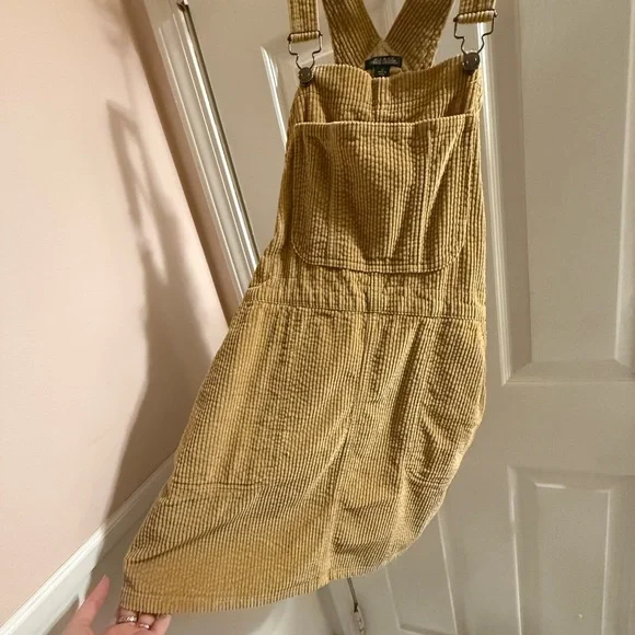 Wild Fable Yellowish Gold Corduroy Overalls - Picture 4 of 7